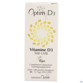 Optim d3 vitamine d3 vegetale 500ui    flacon 20ml