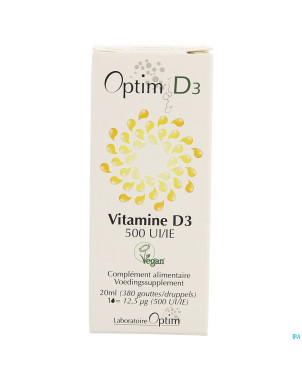 Optim d3 vitamine d3 vegetale 500ui    flacon 20ml