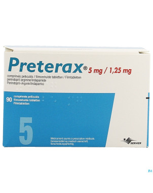 Preterax  5,0mg/1,250mg impexeco comp pell  90 pip
