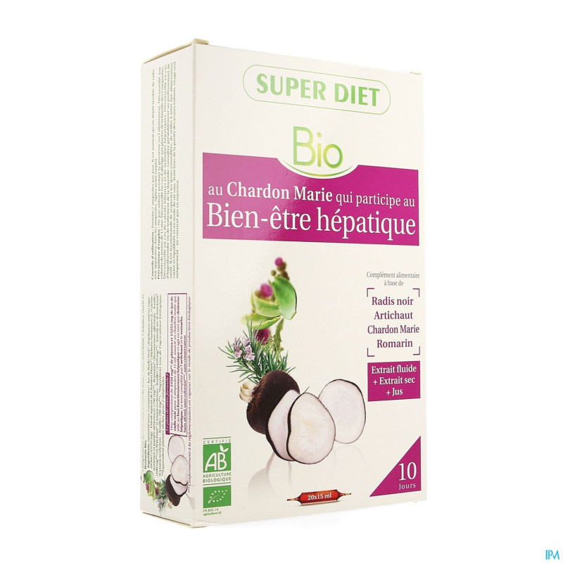 Superdiet complexe digestion bio    amp  20x15ml
