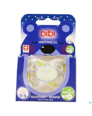 Bibi sucette hp natural 4 friends glow dark   0-6m