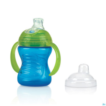 Nuby gobelet a/goutt swirl rose 240ml +6m