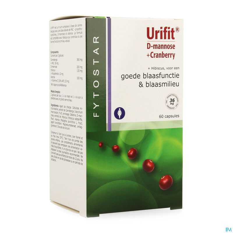 Fytostar urifit d-mannose + cranberry maxi caps 60