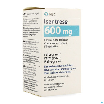 Isentress 600 mg comp enrobe  60
