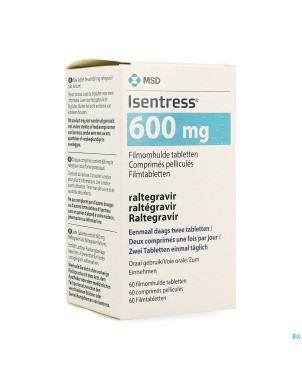 Isentress 600 mg comp enrobe  60