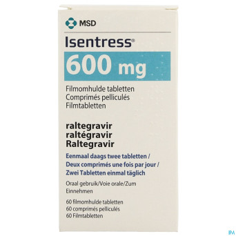 Isentress 600 mg comp enrobe  60