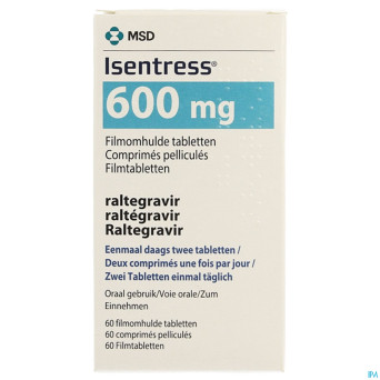 Isentress 600 mg comp enrobe  60