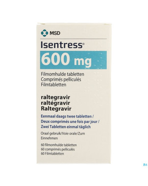 Isentress 600 mg comp enrobe  60