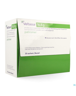 Veltassa 16,8g pdr pour susp buvable sach 30