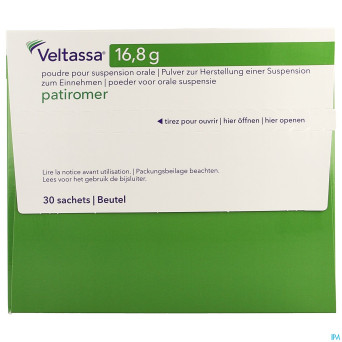 Veltassa 16,8g pdr pour susp buvable sach 30