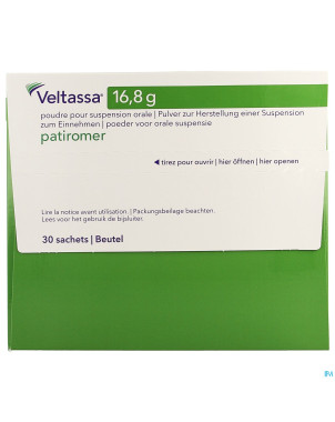 Veltassa 16,8g pdr pour susp buvable sach 30