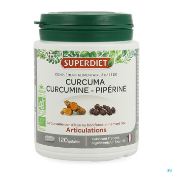Superdiet curcuma curcumine piperine    caps 120