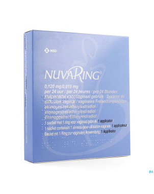 Nuvaring 0,120mg/0,015mg 24h anneau vag. 1+1 apll.