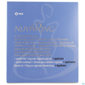 Nuvaring 0,120mg/0,015mg 24h anneau vag. 1+1 apll.