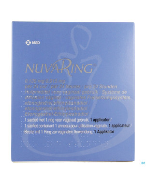 Nuvaring 0,120mg/0,015mg 24h anneau vag. 1+1 apll.