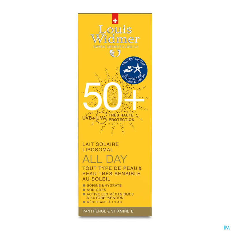 Widmer sun all day 50 parf    tube 100ml