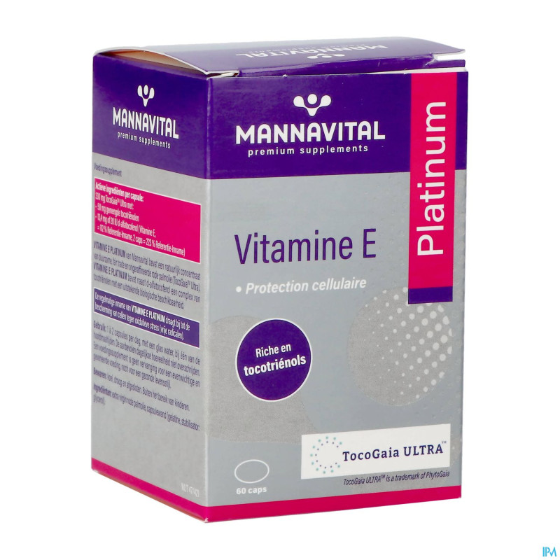 Mannavital vitamine e    caps 60