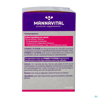 Mannavital vitamine e    caps 60