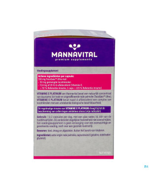 Mannavital vitamine e    caps 60
