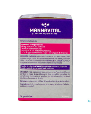 Mannavital vitamine e    caps 60