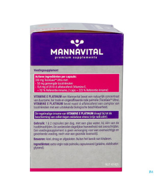 Mannavital vitamine e    caps 60