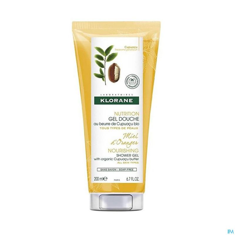 Klorane corps gel douche miel oranger    fl 200ml