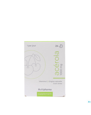 Mph acerola 1000mg comp a croquer 24