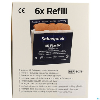 Salvequick recharge plastique 6pc