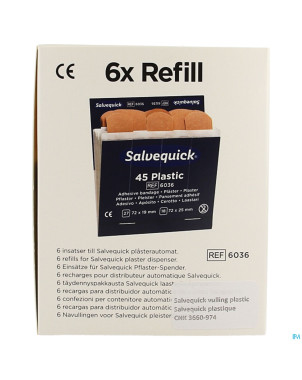 Salvequick recharge plastique 6pc