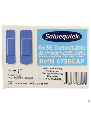 Salvequick recharge bleu detectable 6pc
