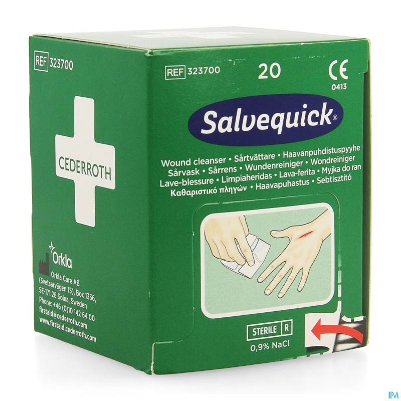 Salvequick savett 20 lingettes