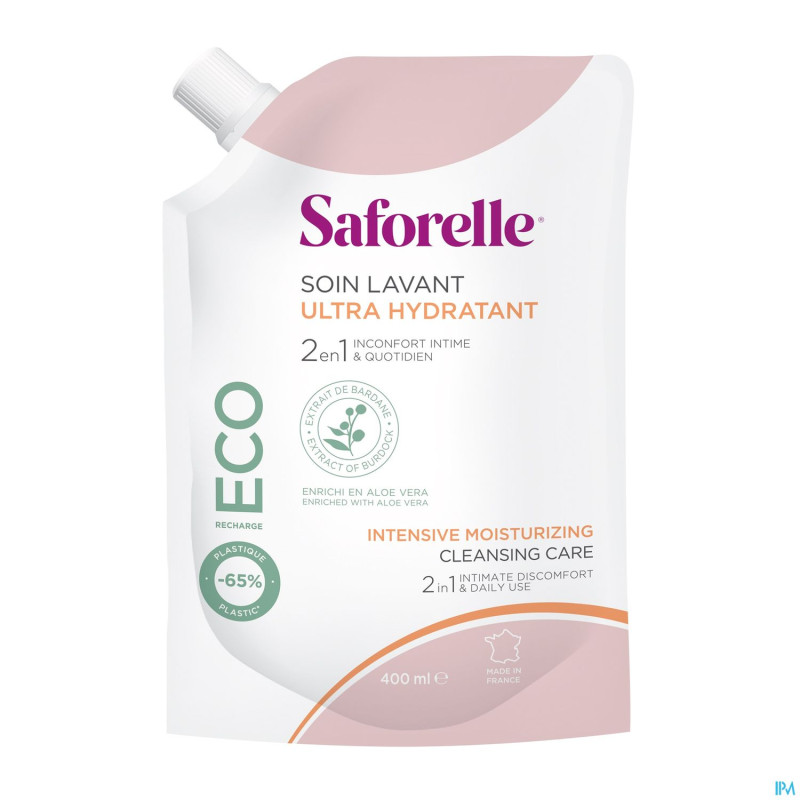 Saforelle soin lavant ultra hydra eco rechar.400ml