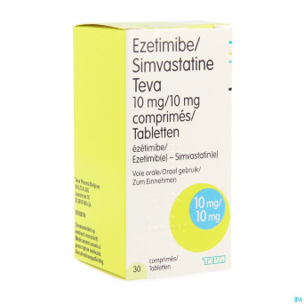 Ezetimibe/simvastatine teva 10mg/10mg comp  30