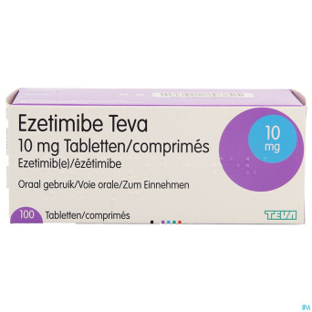 Ezetimibe teva generics 10mg comp 100