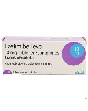 Ezetimibe teva generics 10mg comp 100
