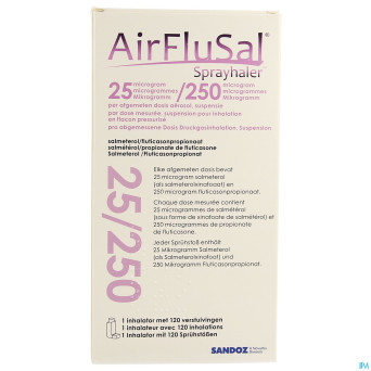 Airflusal sprayhaler 25mcg/250mcg inhal 1x120