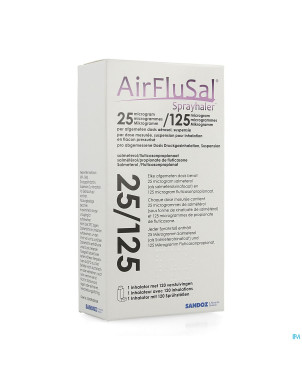 Airflusal sprayhaler 25mcg/125mcg inhal 1x120