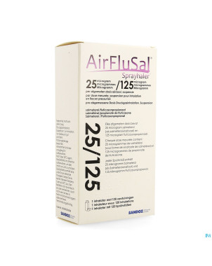 Airflusal sprayhaler 25mcg/125mcg inhal 1x120