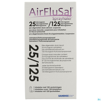 Airflusal sprayhaler 25mcg/125mcg inhal 1x120