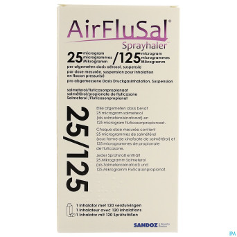 Airflusal sprayhaler 25mcg/125mcg inhal 1x120