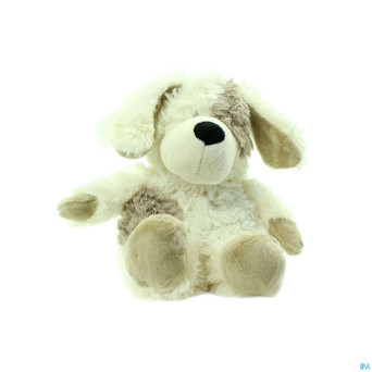 Warmies coussin noyaux cerise mini chien blanc/br.