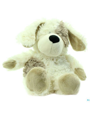 Warmies coussin noyaux cerise mini chien blanc/br.