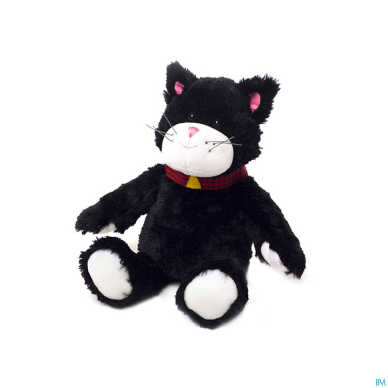 Warmies coussin noyaux cerises mini chat noir