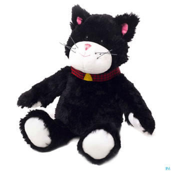 Warmies coussin noyaux cerises mini chat noir