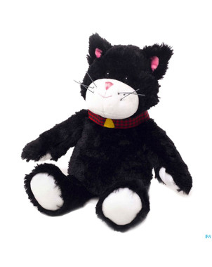 Warmies coussin noyaux cerises mini chat noir