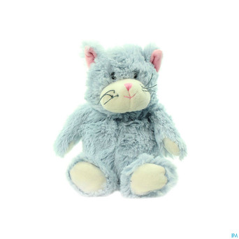 Warmies coussin noyaux cerises mini chat bleu