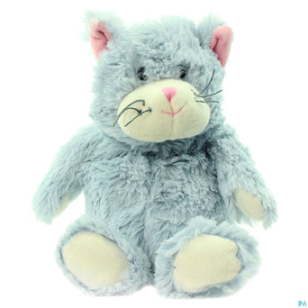 Warmies coussin noyaux cerises mini chat bleu