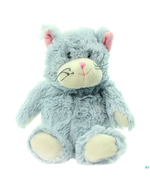 Warmies coussin noyaux cerises mini chat bleu