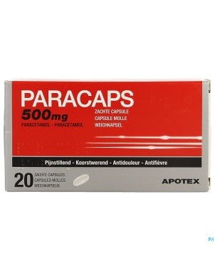 Paracaps 500mg caps molles 20 x 500mg