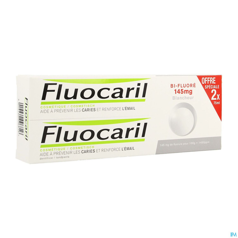 Fluocaril bi-fluore 145 blancheur duo 2x75ml
